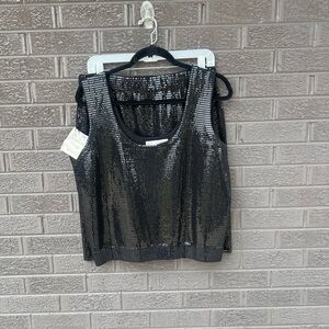 St. John Evening by Marie Gray Sequin tank top dress Set Sz 12/L NWT